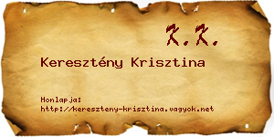 Keresztény Krisztina névjegykártya